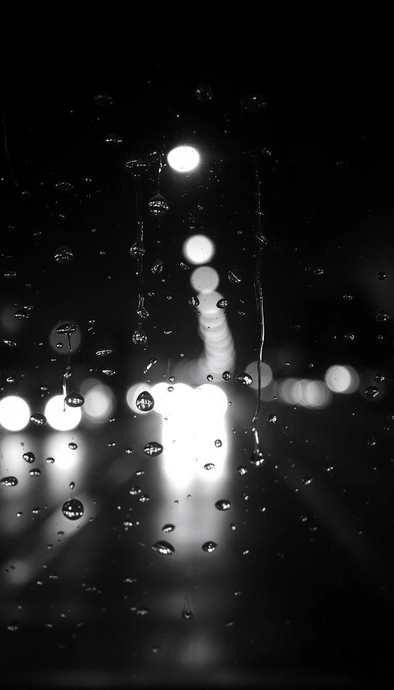 Free AI Night Car Rain iPhone Sleek Wallpaper